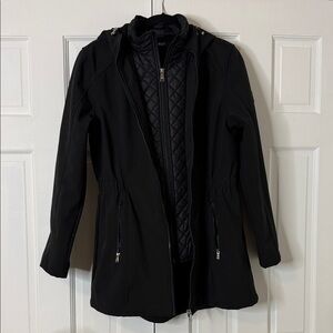 Ralph Lauren Hooded Soft shell jacket with interior quilted bib